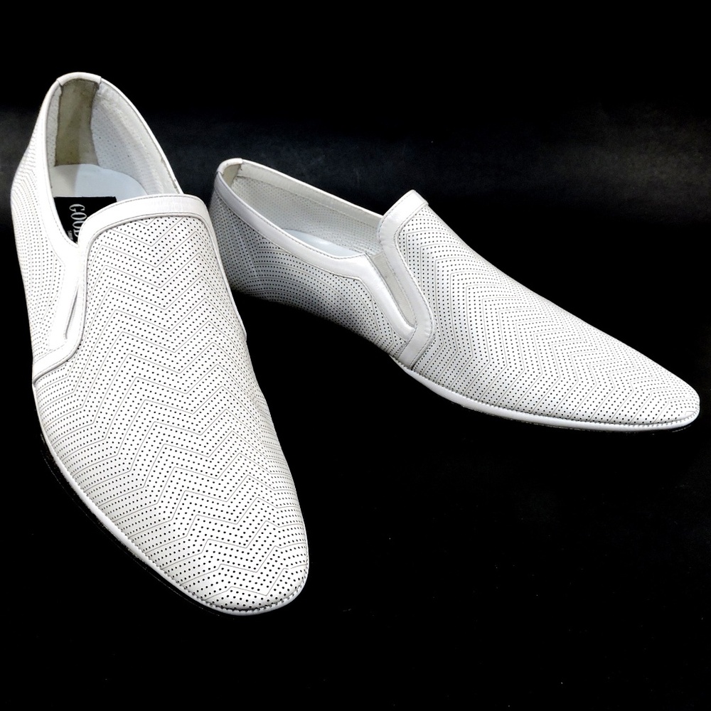 GOODMAN 🇮🇹 MEN'S WHITE LEATHER COMFORT SUMMER LOAFERS